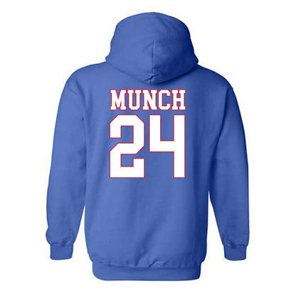 SMU - NCAA Men's Basketball : Johan Munch - Hooded Sweatshirt-1