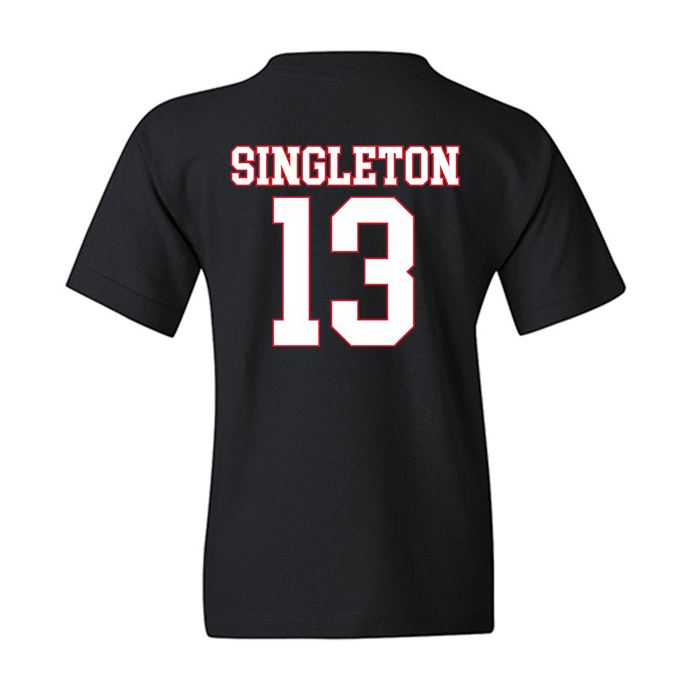 SMU - NCAA Football : Daylon Singleton - Youth T-Shirt-1