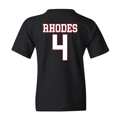 SMU - NCAA Football : Link Rhodes - Youth T-Shirt-1
