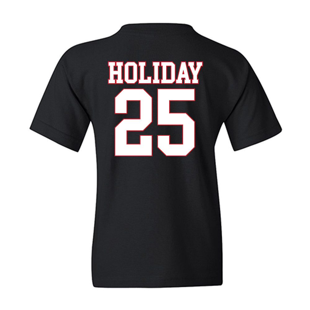 SMU - NCAA Football : Javion Holiday - Youth T-Shirt-1