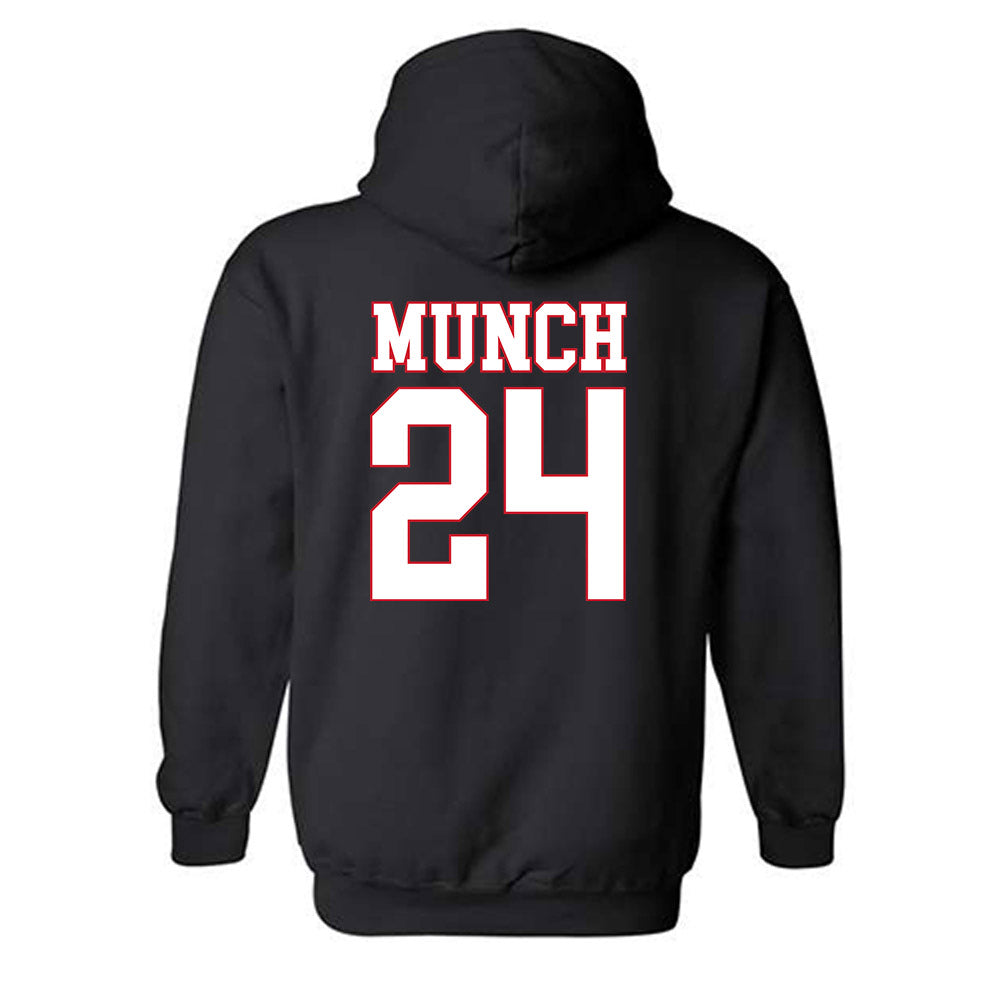 SMU - NCAA Men's Basketball : Johan Munch - Hooded Sweatshirt-1