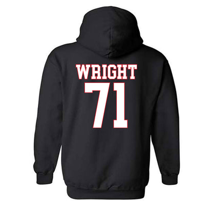 SMU - NCAA Football : Max Wright - Hooded Sweatshirt-1