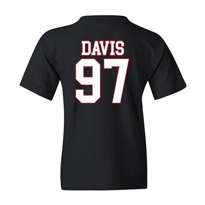 SMU - NCAA Football : Christian Davis - Youth T-Shirt-1