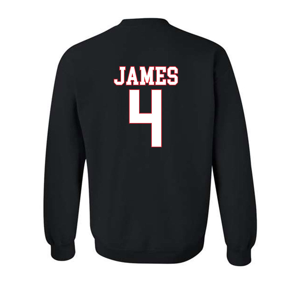 SMU - NCAA Women's Basketball : Shania James - Crewneck Sweatshirt-1
