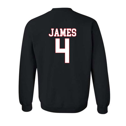 SMU - NCAA Women's Basketball : Shania James - Crewneck Sweatshirt-1