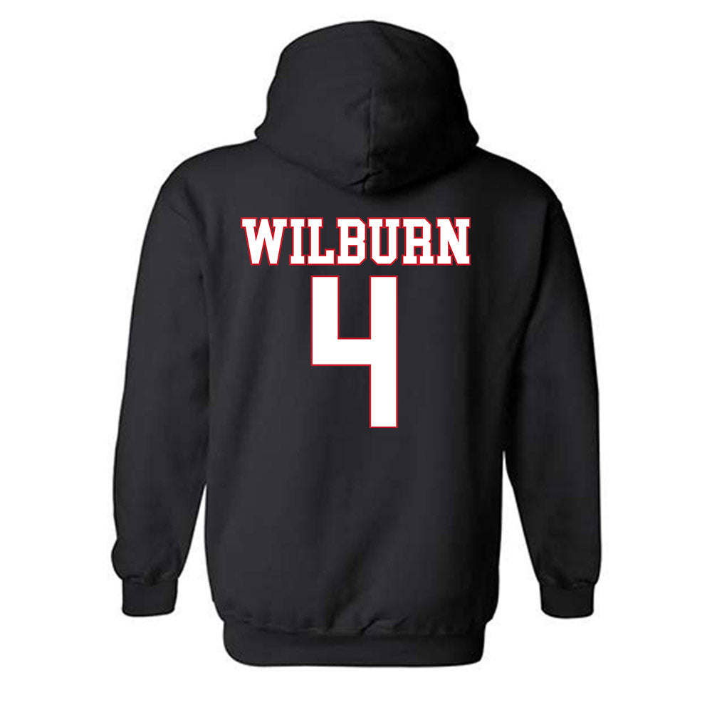 SMU - NCAA Women's Volleyball : Christa Wilburn - Hooded Sweatshirt-1