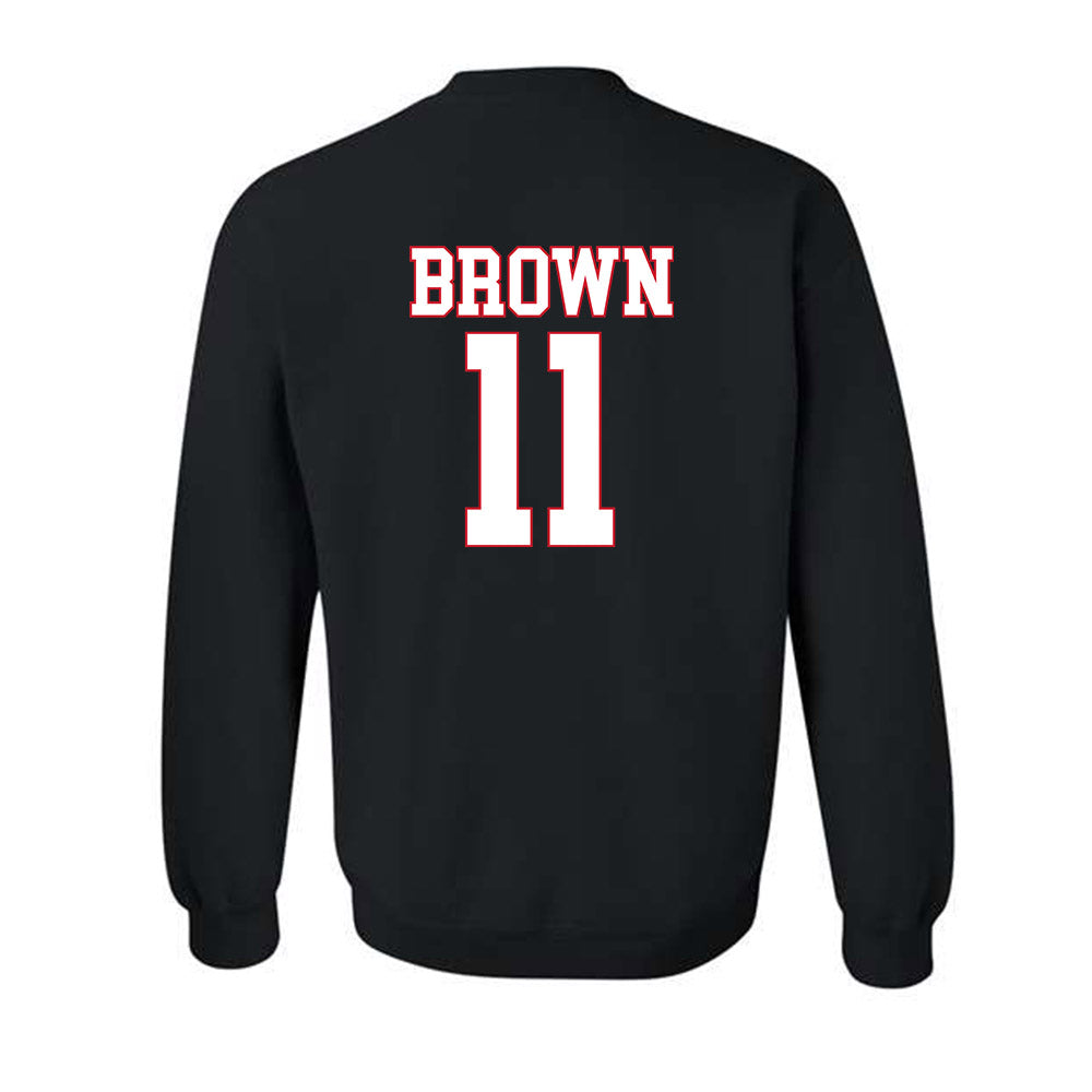 SMU - NCAA Football : Carterrious Brown - Crewneck Sweatshirt-1