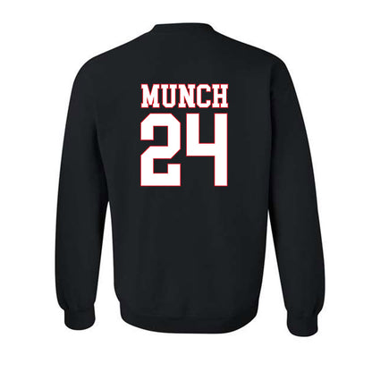 SMU - NCAA Men's Basketball : Johan Munch - Crewneck Sweatshirt-1