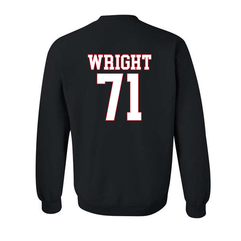 SMU - NCAA Football : Max Wright - Crewneck Sweatshirt-1