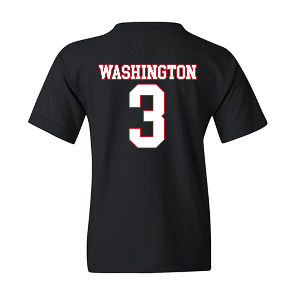 SMU - NCAA Men's Basketball : Corey Washington - Youth T-Shirt-1
