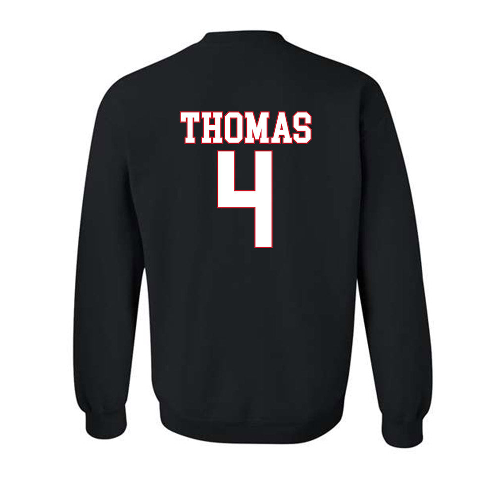 SMU - NCAA Football : Jayvon Thomas - Crewneck Sweatshirt-1