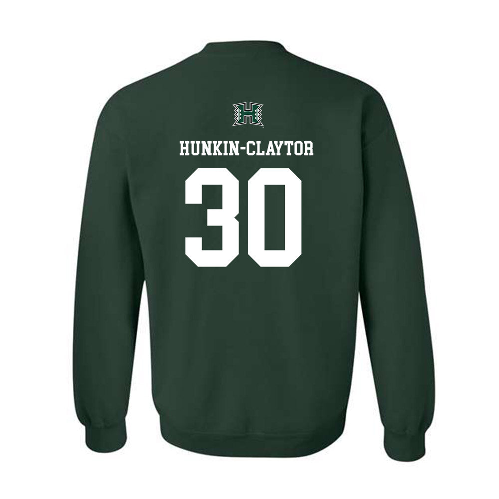 Hawaii - NCAA Men's Basketball : Aaron Hunkin-Claytor - Sports Shersey Crewneck Sweatshirt-1