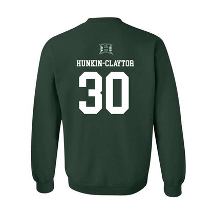 Hawaii - NCAA Men's Basketball : Aaron Hunkin-Claytor - Sports Shersey Crewneck Sweatshirt-1