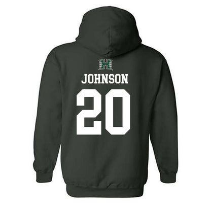 Hawaii - NCAA Men's Basketball : Isaac Johnson - Sports Shersey Hooded Sweatshirt-1