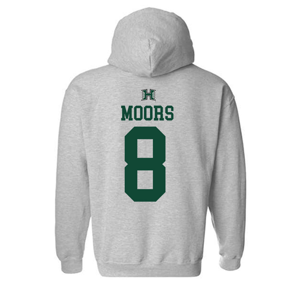 Hawaii - NCAA Women's Basketball : Rebecca Moors - Sports Shersey Hooded Sweatshirt-1