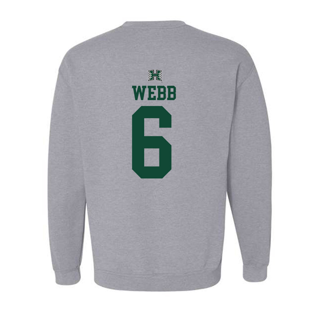 Hawaii - NCAA Women's Basketball : Kyra Webb - Sports Shersey Crewneck Sweatshirt-1