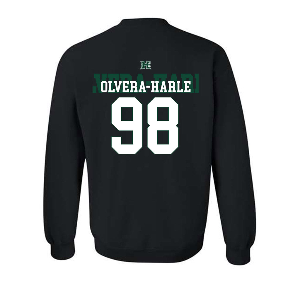 Hawaii - NCAA Football : Sean Olvera-Harle - Sports Shersey Crewneck Sweatshirt-1