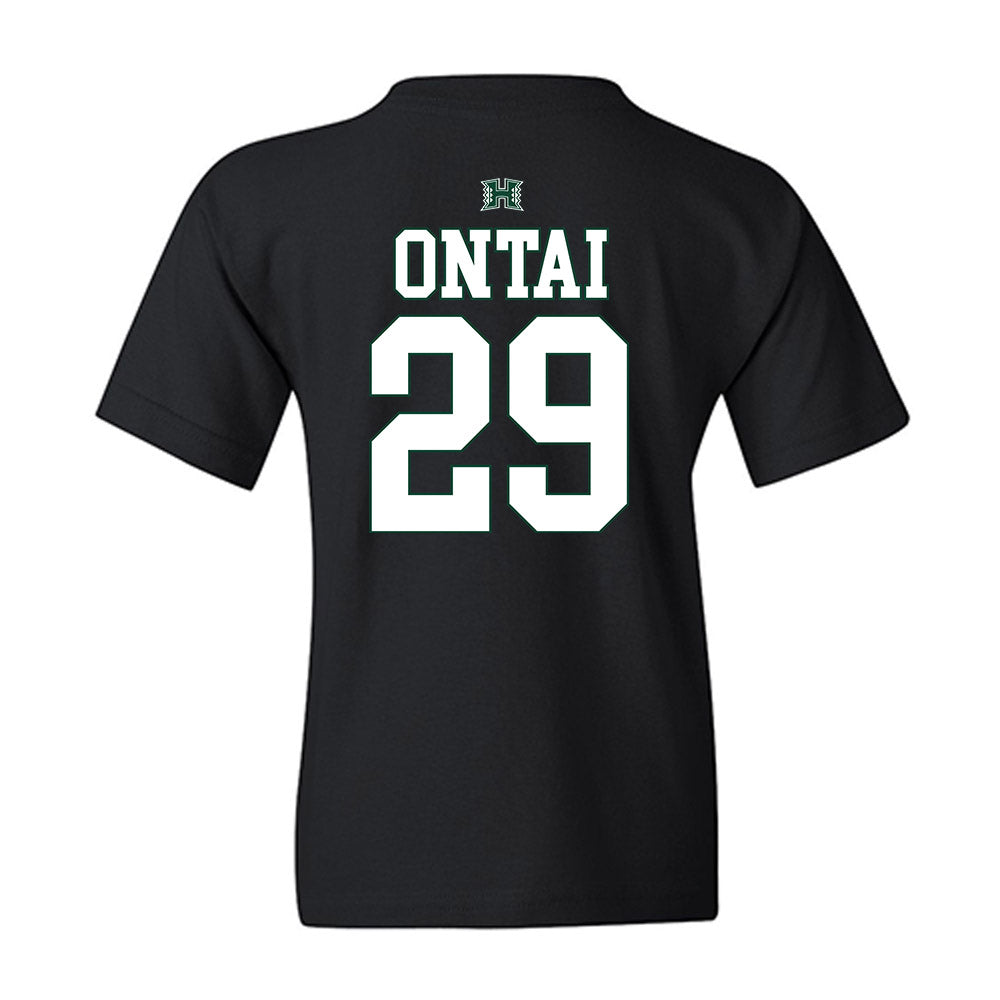 Hawaii - NCAA Football : Kainoa Ontai - Sports Shersey Youth T-Shirt-1