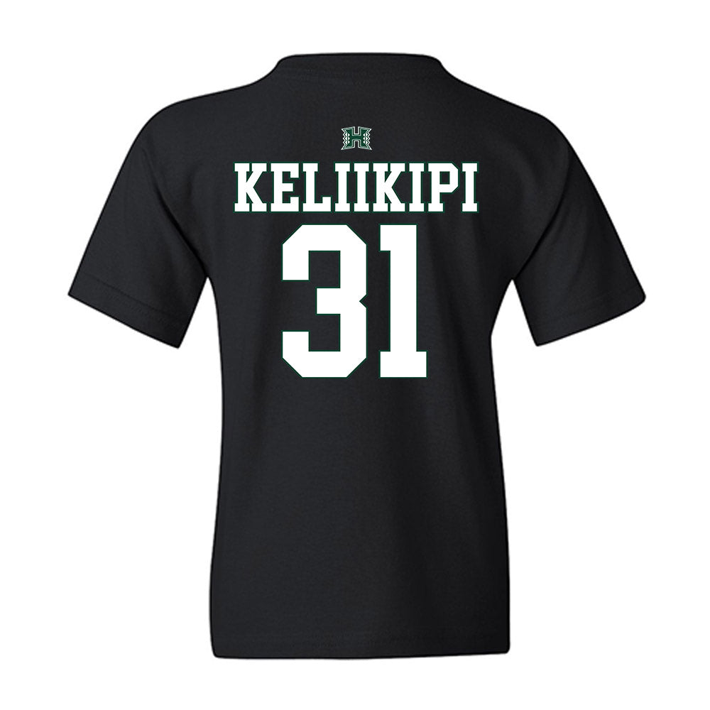 Hawaii - NCAA Football : Tryton Keliikipi - Sports Shersey Youth T-Shirt-1