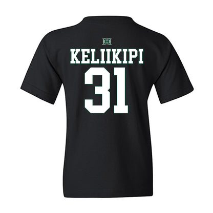 Hawaii - NCAA Football : Tryton Keliikipi - Sports Shersey Youth T-Shirt-1