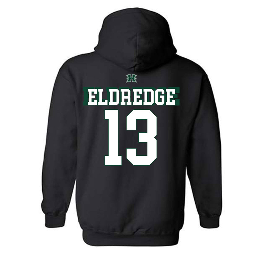 Hawaii - NCAA Football : Koa Eldredge - Sports Shersey Hooded Sweatshirt-1