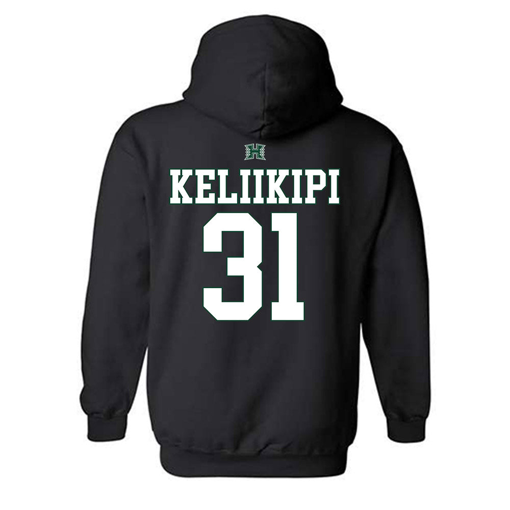 Hawaii - NCAA Football : Tryton Keliikipi - Sports Shersey Hooded Sweatshirt-1