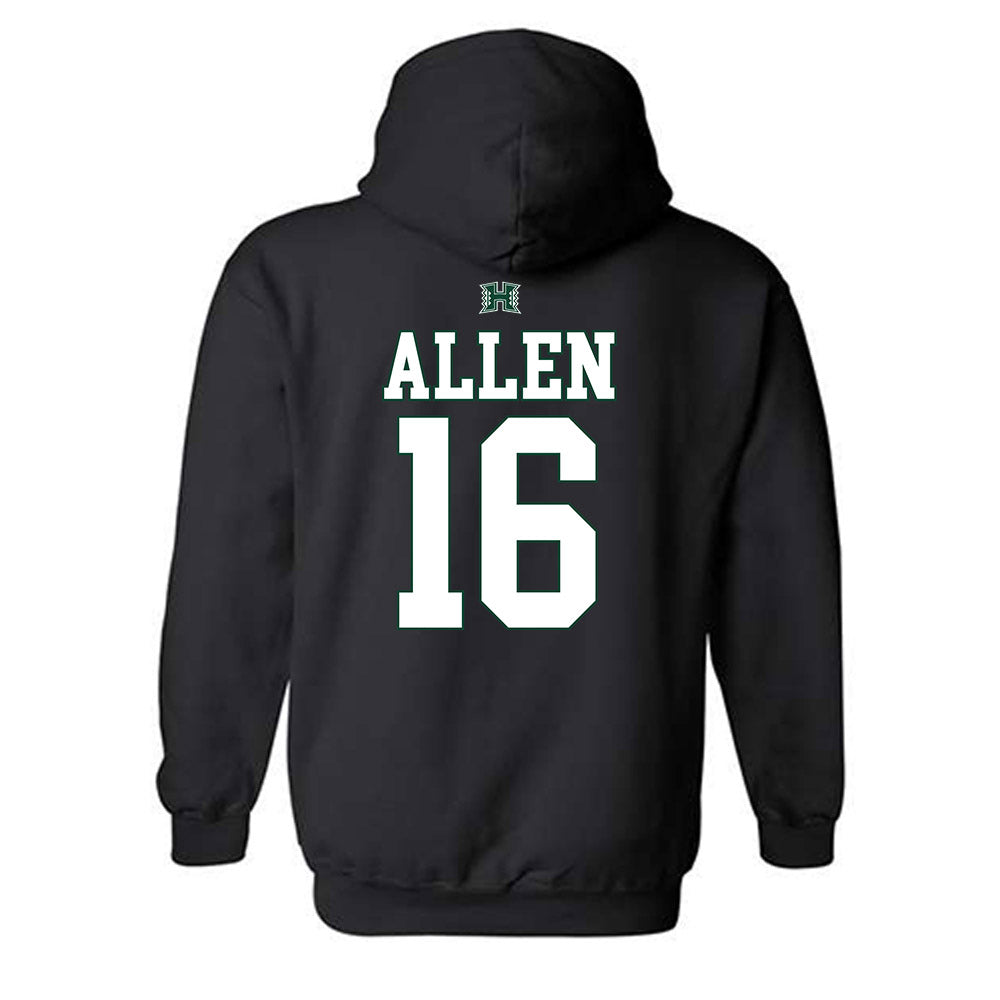 Hawaii - NCAA Football : Zion Allen - Sports Shersey Hooded Sweatshirt-1