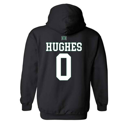 Hawaii - NCAA Football : Jeremiah Hughes - Sports Shersey Hooded Sweatshirt-1