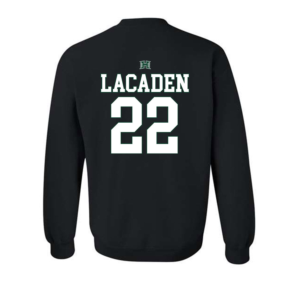 Hawaii - NCAA Football : Titan Lacaden - Sports Shersey Crewneck Sweatshirt-1
