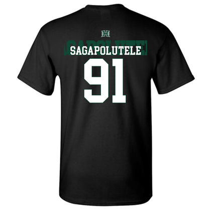 Hawaii - NCAA Football : Joshua sagapolutele - Sports Shersey T-Shirt-1
