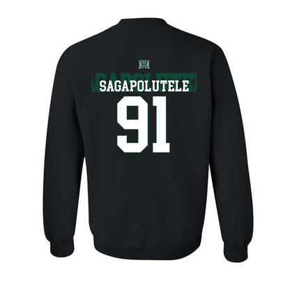 Hawaii - NCAA Football : Joshua sagapolutele - Sports Shersey Crewneck Sweatshirt-1