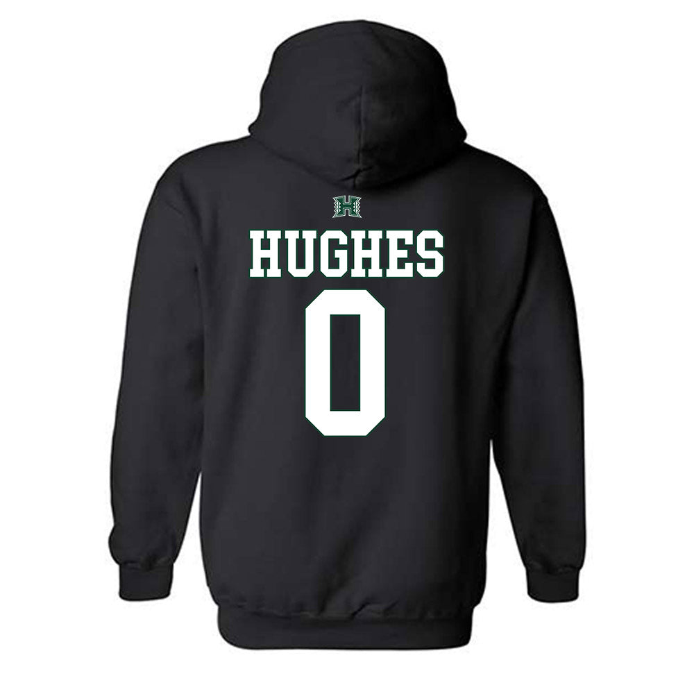 Hawaii - NCAA Football : Jeremiah Hughes - Sports Shersey Hooded Sweatshirt-1