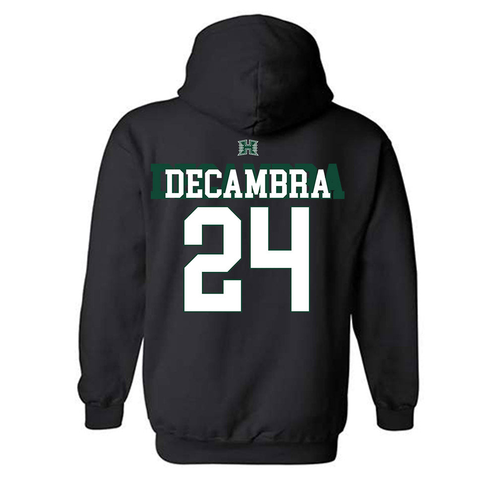 Hawaii - NCAA Football : Kodi DeCambra - Sports Shersey Hooded Sweatshirt-1