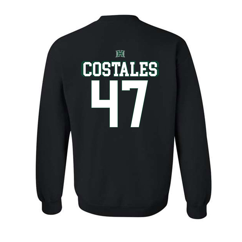 Hawaii - NCAA Football : Kingston Costales - Sports Shersey Crewneck Sweatshirt-1