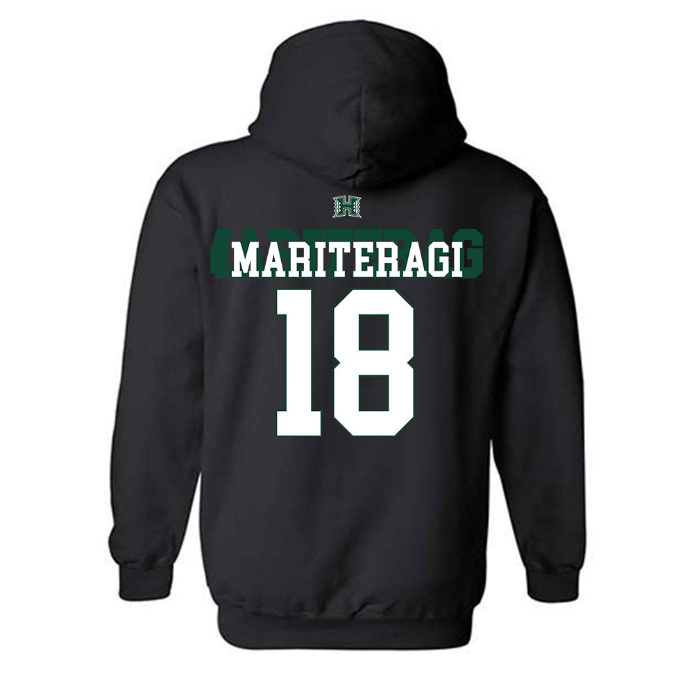 Hawaii - NCAA Football : Zaden Mariteragi - Sports Shersey Hooded Sweatshirt-1