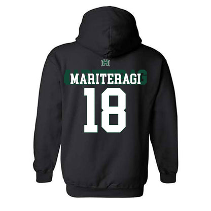 Hawaii - NCAA Football : Zaden Mariteragi - Sports Shersey Hooded Sweatshirt-1