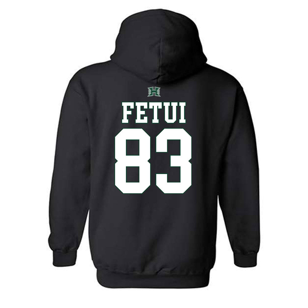Hawaii - NCAA Football : Josiah Fetui - Sports Shersey Hooded Sweatshirt-1