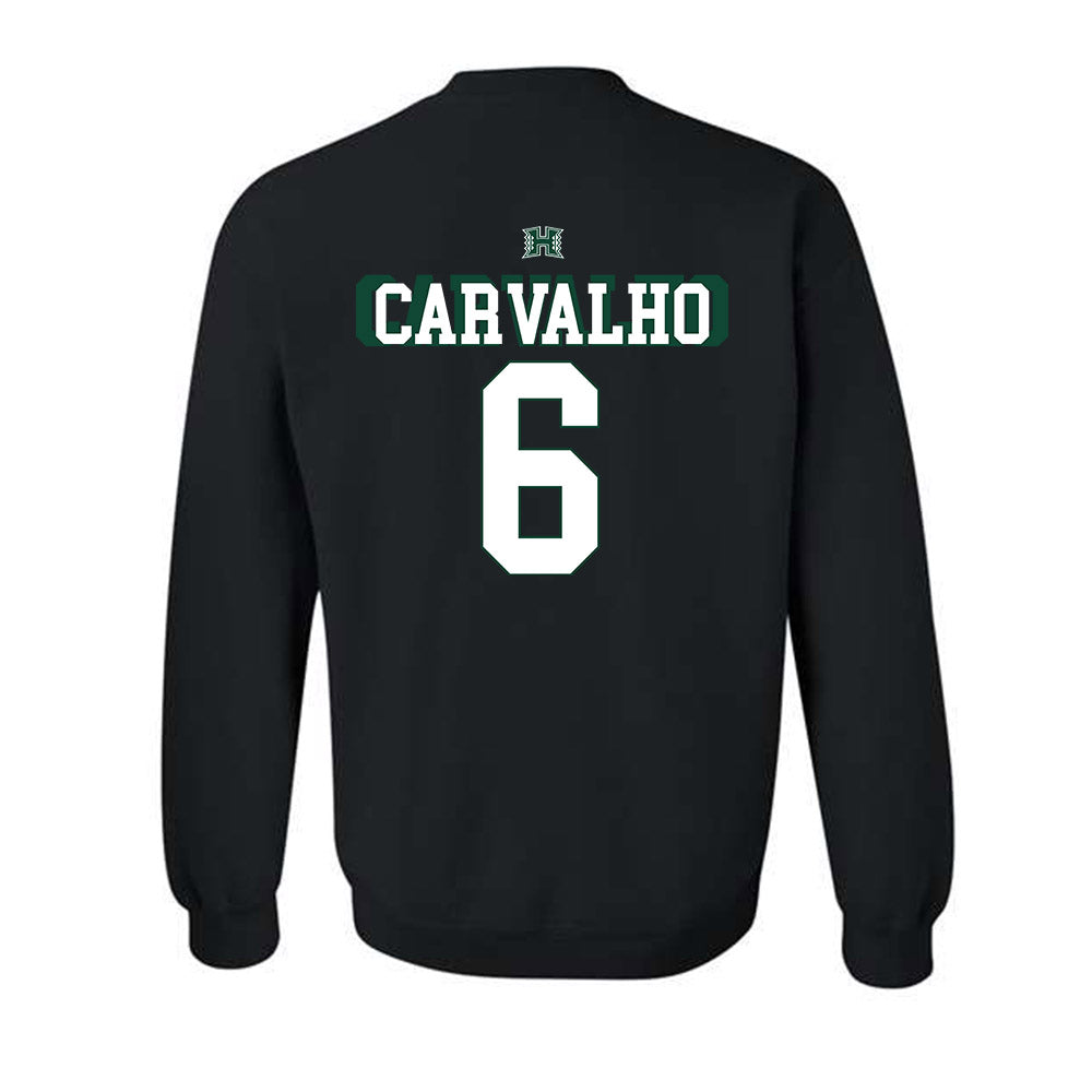 Hawaii - NCAA Football : Kainoa Carvalho - Sports Shersey Crewneck Sweatshirt-1