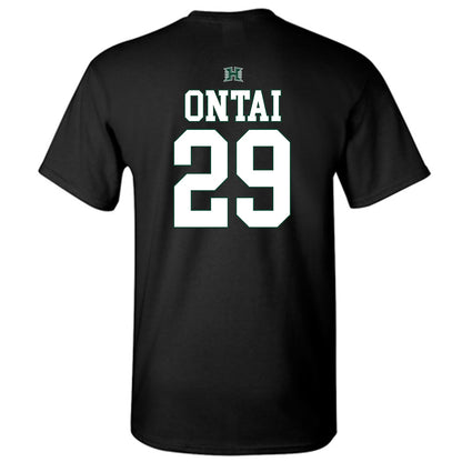 Hawaii - NCAA Football : Kainoa Ontai - Sports Shersey T-Shirt-1