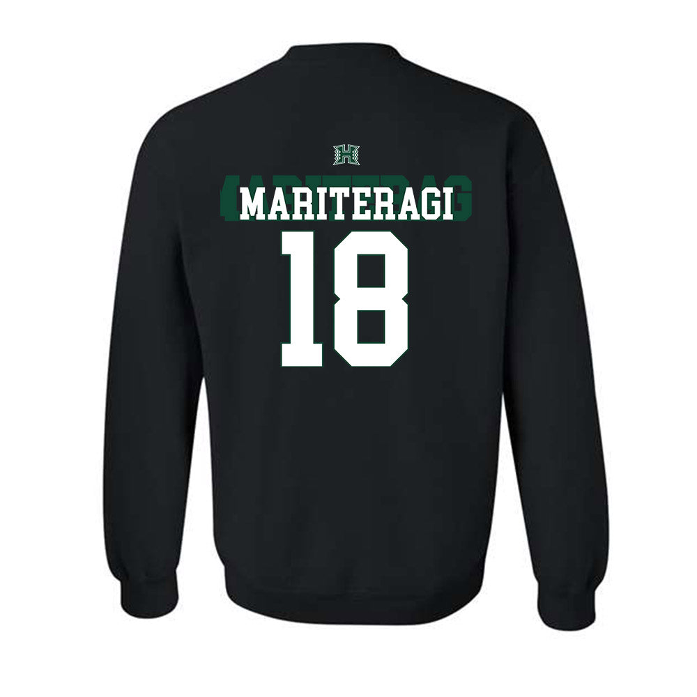 Hawaii - NCAA Football : Zaden Mariteragi - Sports Shersey Crewneck Sweatshirt-1