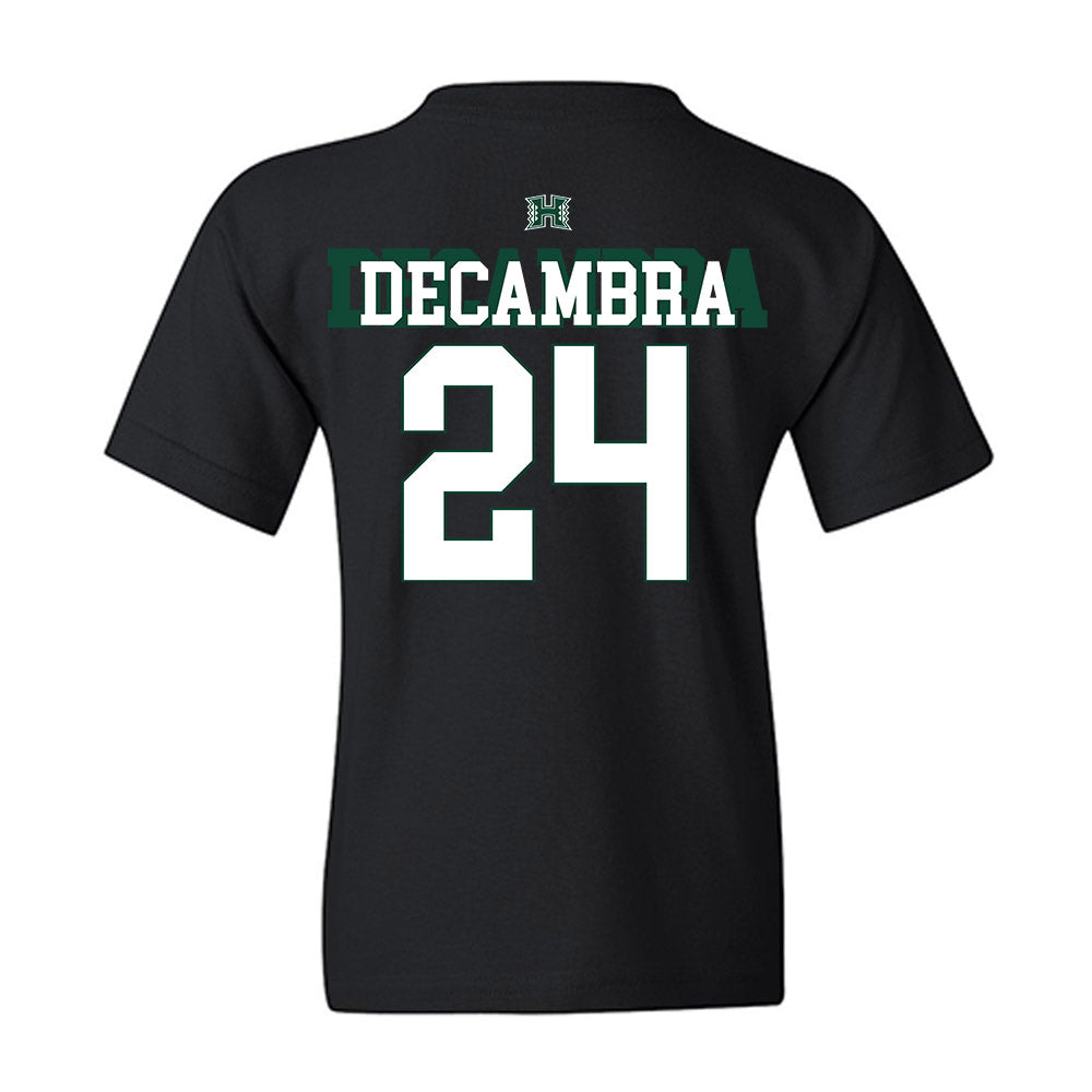 Hawaii - NCAA Football : Kodi DeCambra - Sports Shersey Youth T-Shirt-1