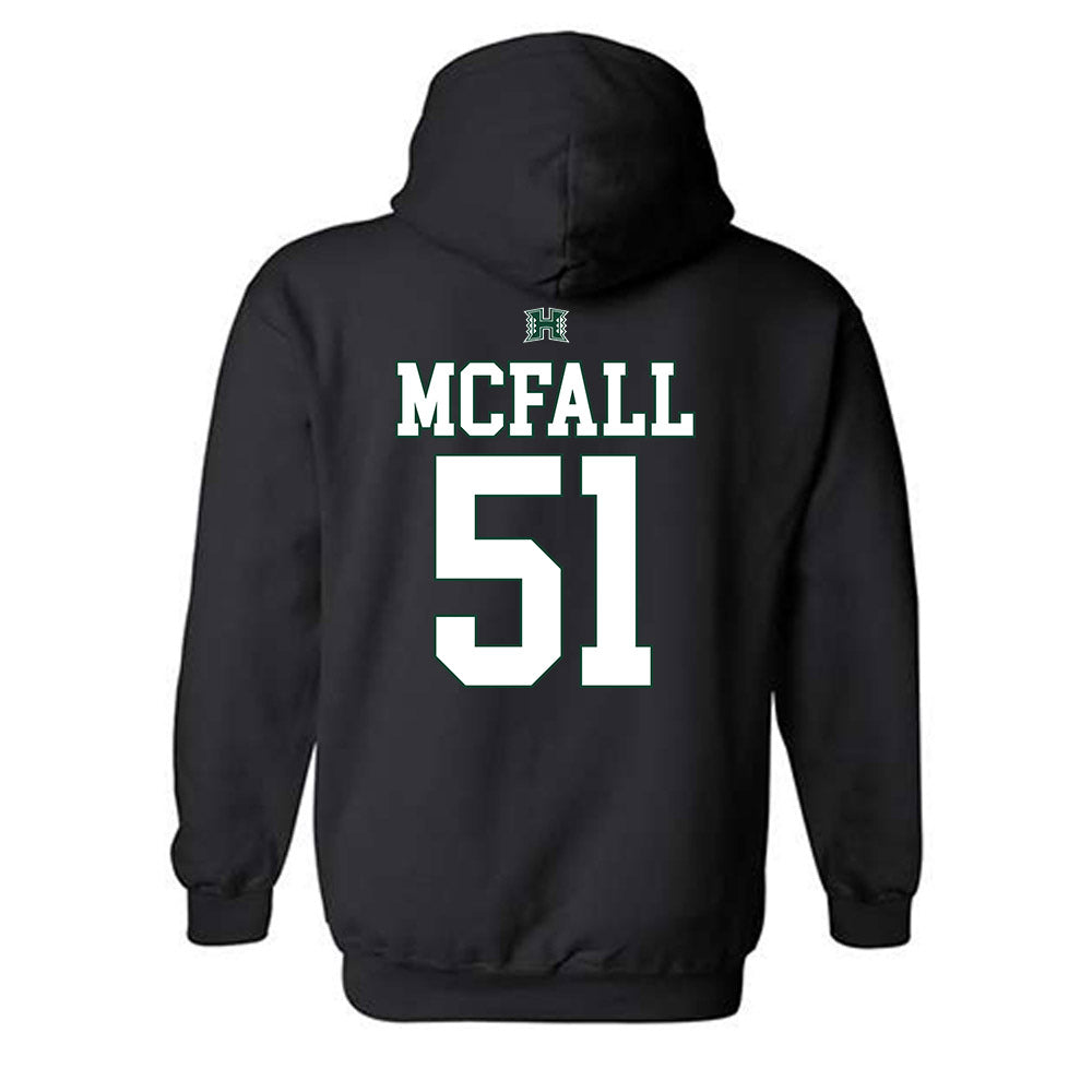 Hawaii - NCAA Football : Eric Mcfall - Sports Shersey Hooded Sweatshirt-1