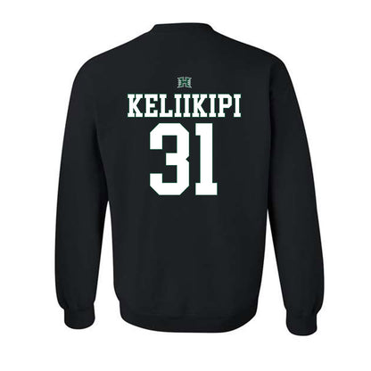 Hawaii - NCAA Football : Tryton Keliikipi - Sports Shersey Crewneck Sweatshirt-1