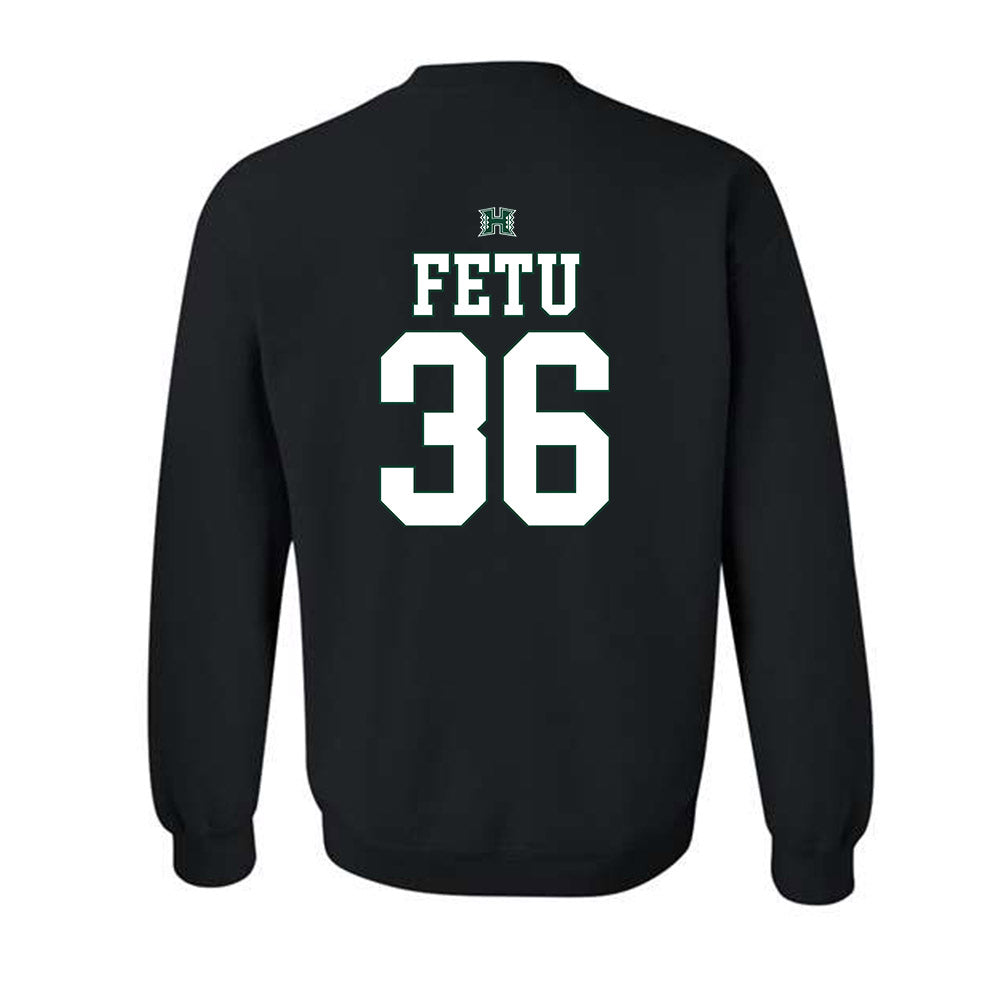 Hawaii - NCAA Football : Jordan Fetu - Sports Shersey Crewneck Sweatshirt-1