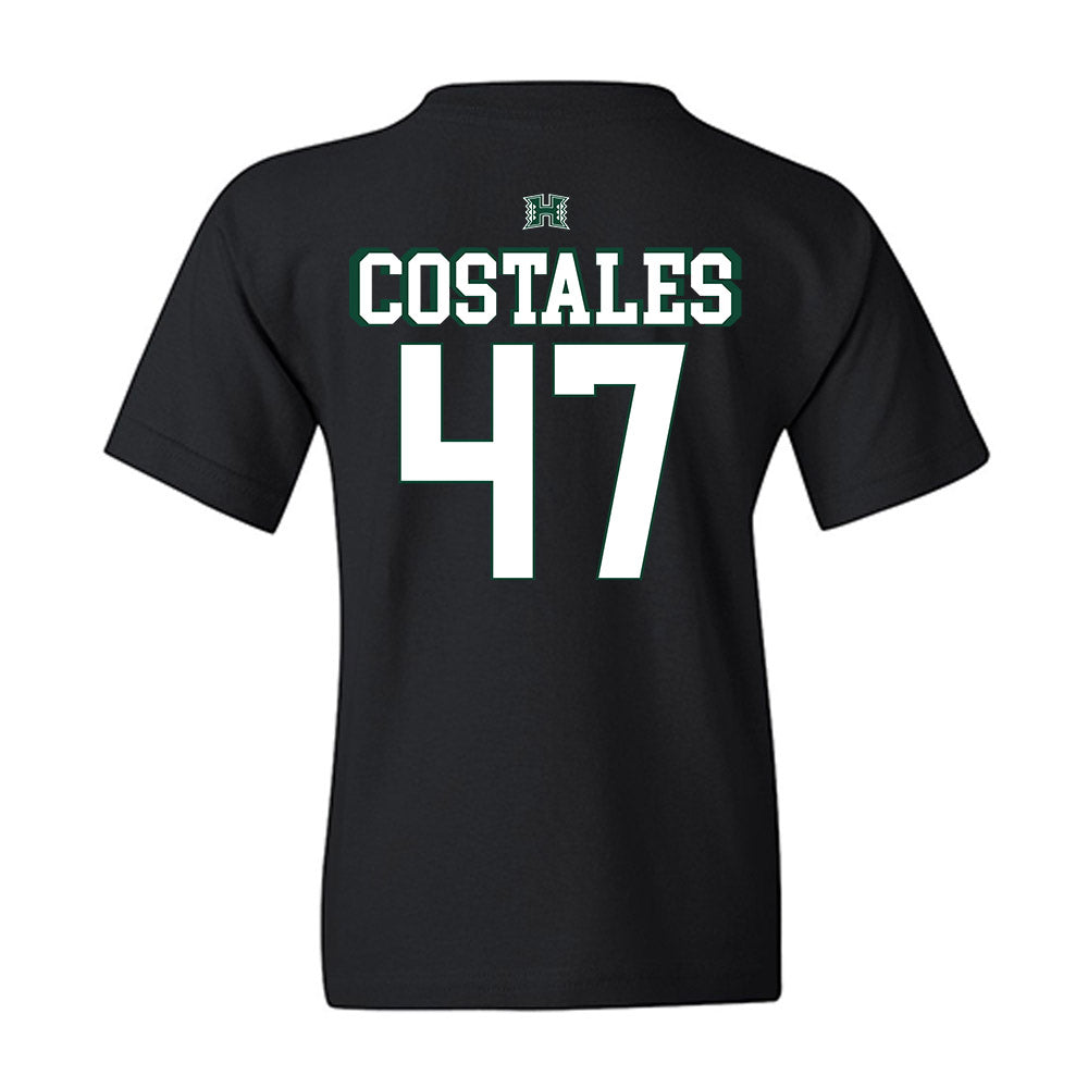 Hawaii - NCAA Football : Kingston Costales - Sports Shersey Youth T-Shirt-1
