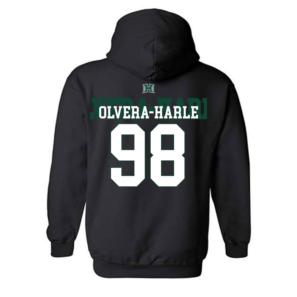 Hawaii - NCAA Football : Sean Olvera-Harle - Sports Shersey Hooded Sweatshirt-1