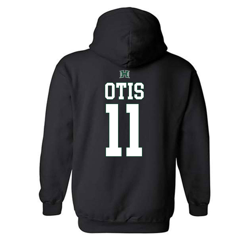 Hawaii - NCAA Football : Jamih Otis - Sports Shersey Hooded Sweatshirt-1