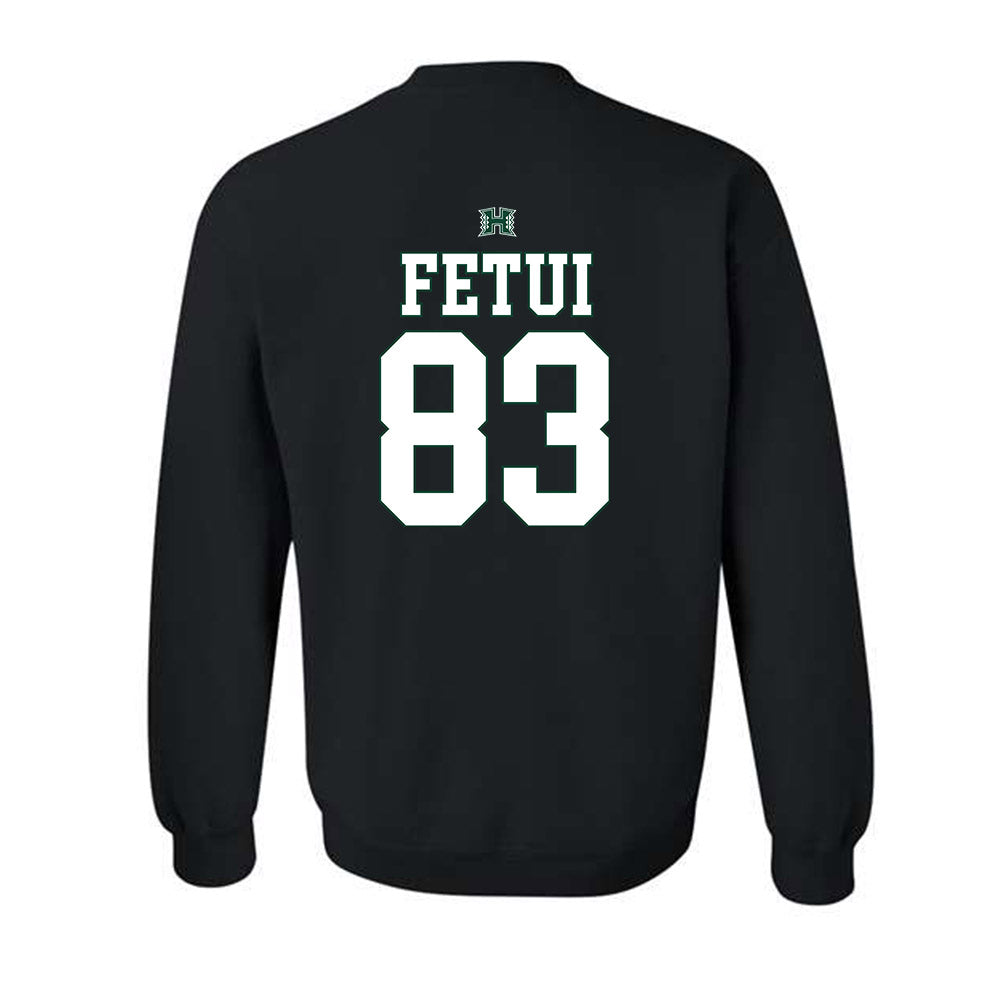 Hawaii - NCAA Football : Josiah Fetui - Sports Shersey Crewneck Sweatshirt-1