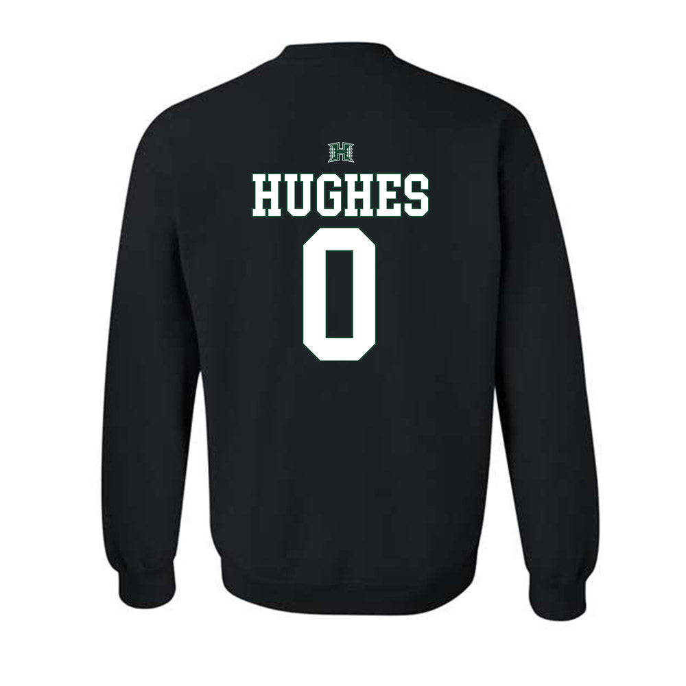 Hawaii - NCAA Football : Jeremiah Hughes - Sports Shersey Crewneck Sweatshirt-1