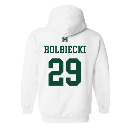 Hawaii - NCAA Baseball : Evan Rolbiecki - Sports Shersey Hooded Sweatshirt-1